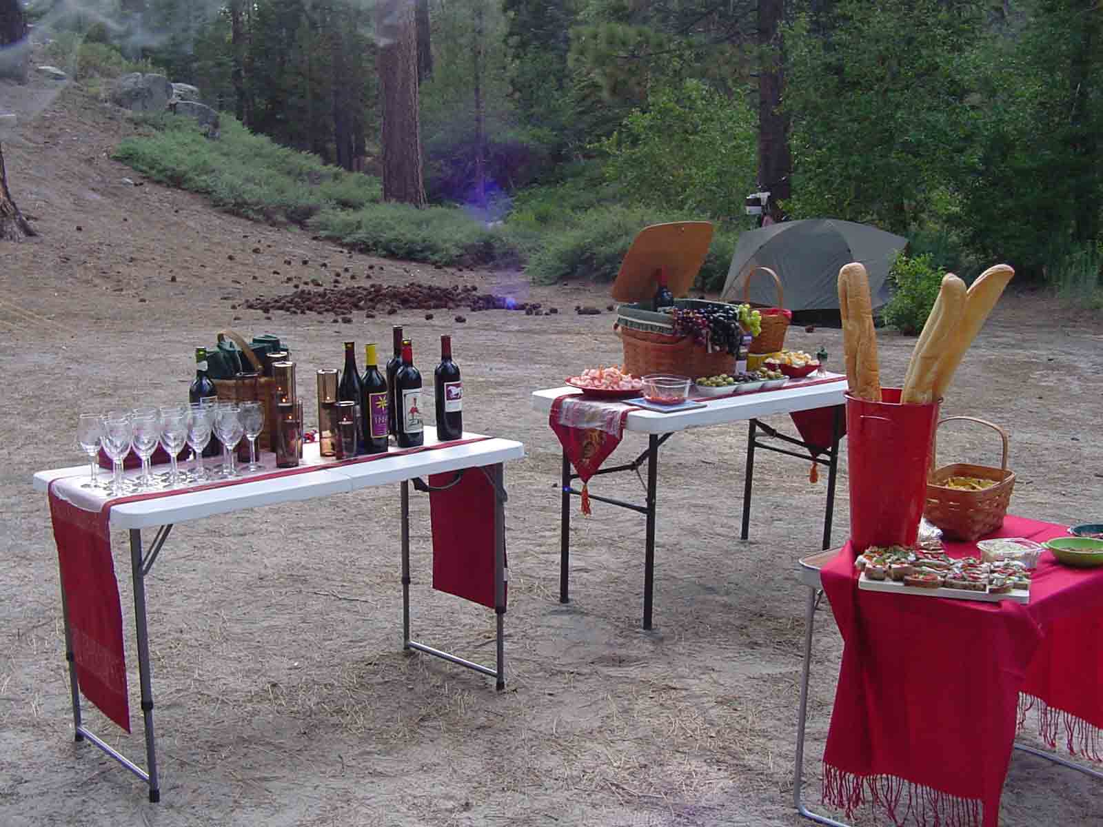Camp Site Ready for Wine Test